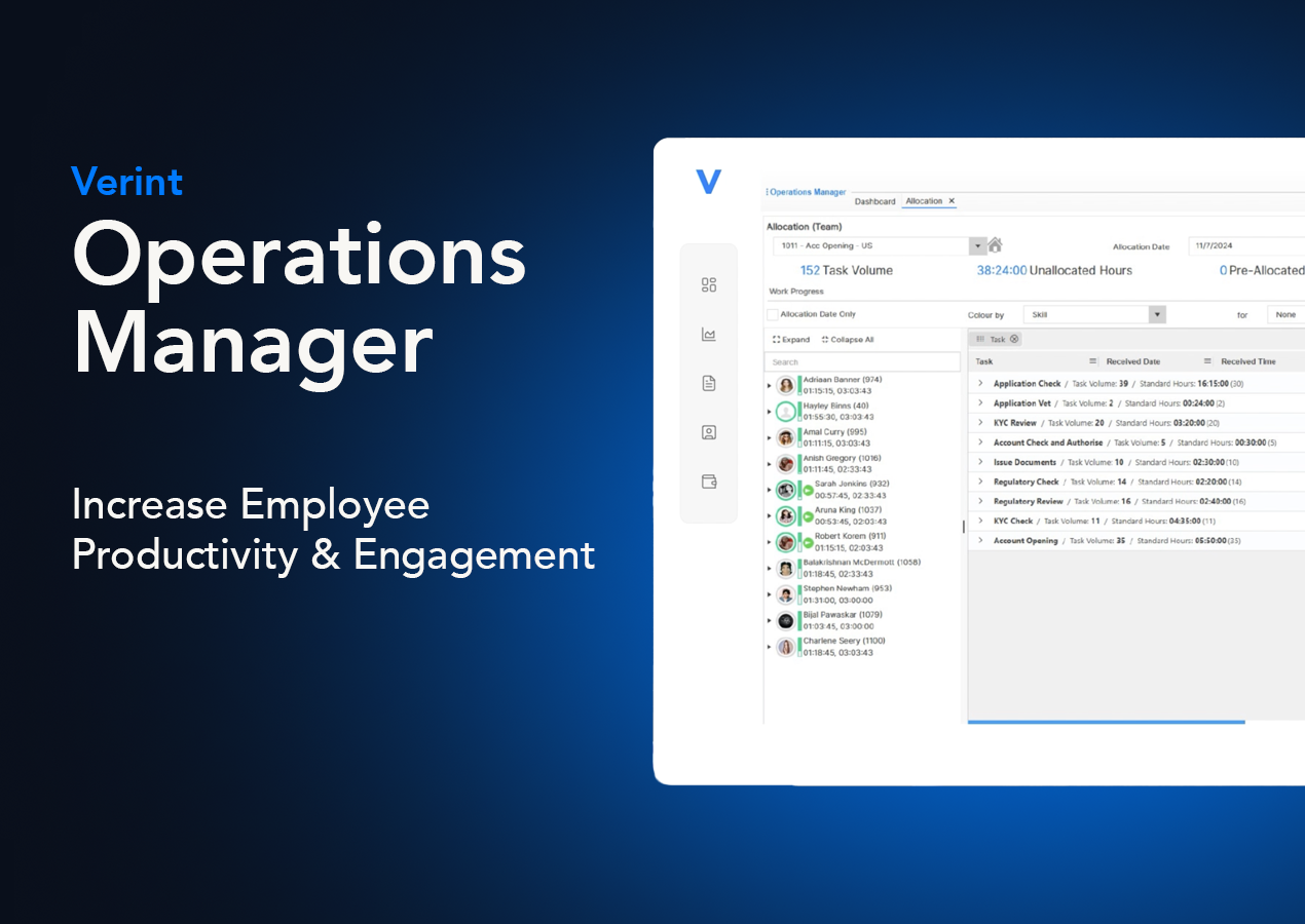 Gain Real-time Insights to Transform Your Back-office Operations | Verint