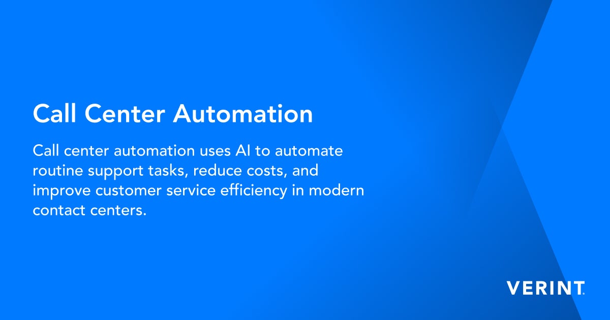 Call Center Automation | Verint