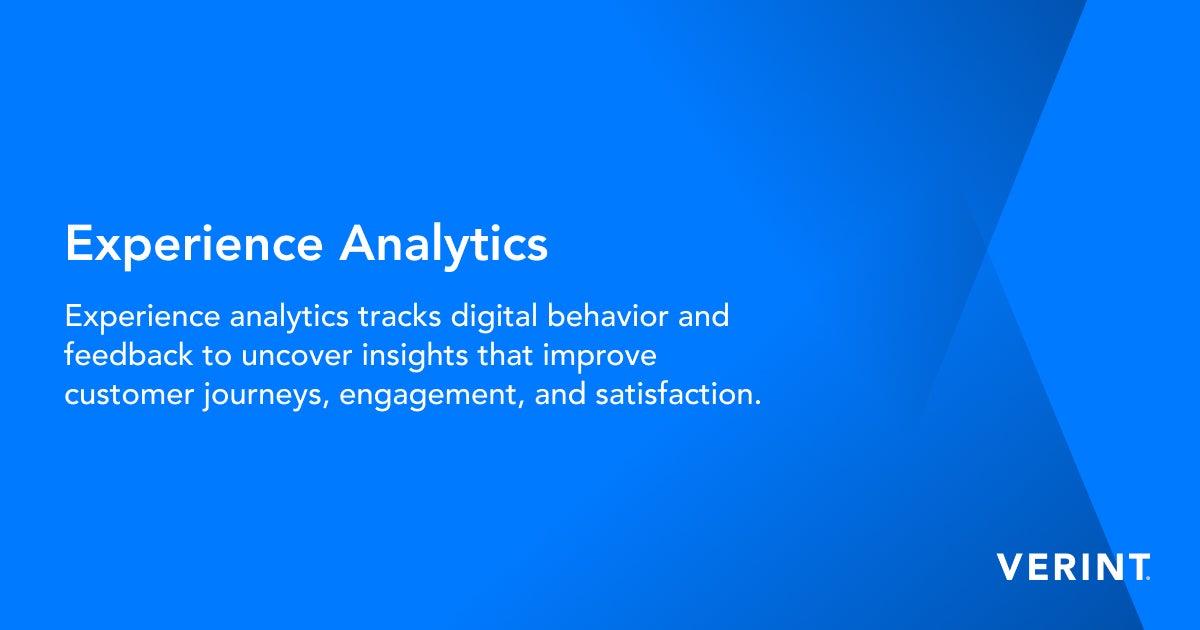 Experience Analytics | Verint